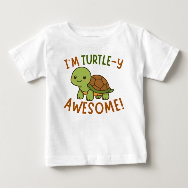 Camiseta De Bebé Bodysuit de Bebé Tortuga (Anverso)