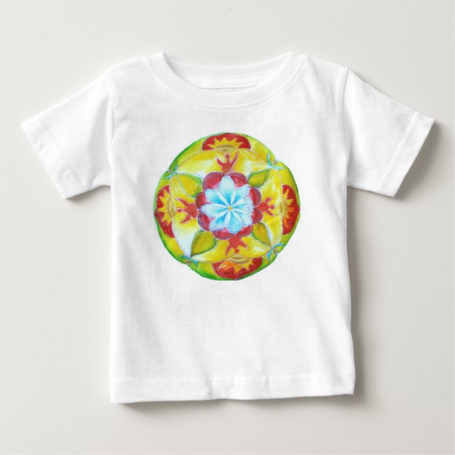 Camiseta De Bebé Bodysuit Mandala para bebé (Anverso)