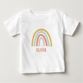 Camiseta De Bebé Boho Arcoíris Niños Personalizados