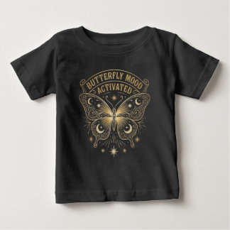 Camiseta De Bebé Boho Celestial Butterfly“Butterfly Mood Activated”