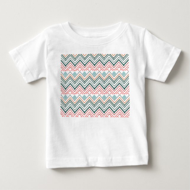 Camiseta De Bebé Boho Chevron (Anverso)