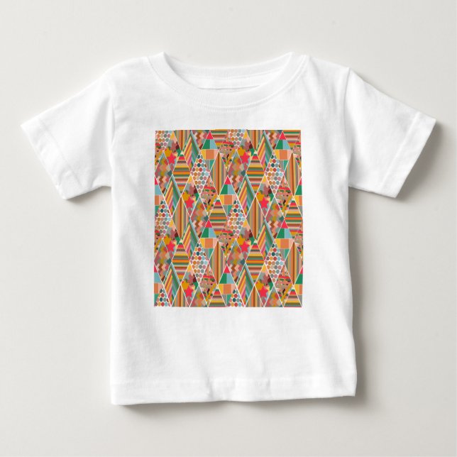Camiseta De Bebé Boho Crazy Quilt (Anverso)
