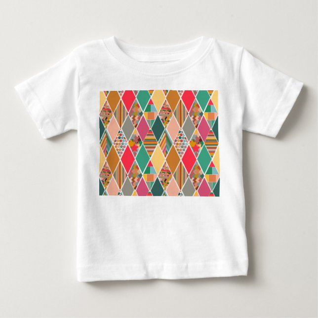 Camiseta De Bebé Boho Crazy Quilt (Anverso)
