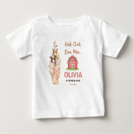 Camiseta De Bebé Boho Farm Animal 1st Birthday |Cute Rustic Barnyad