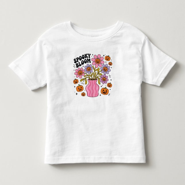 Camiseta De Bebé Boho Halloween Flor PNG (Anverso)