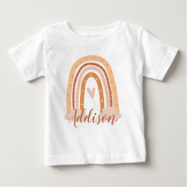 Camiseta De Bebé Boho Neutral Rainbow Kids Toddler T-Shirt