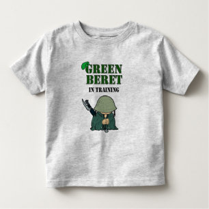 Camiseta De Bebé Boina verde en el entrenamiento