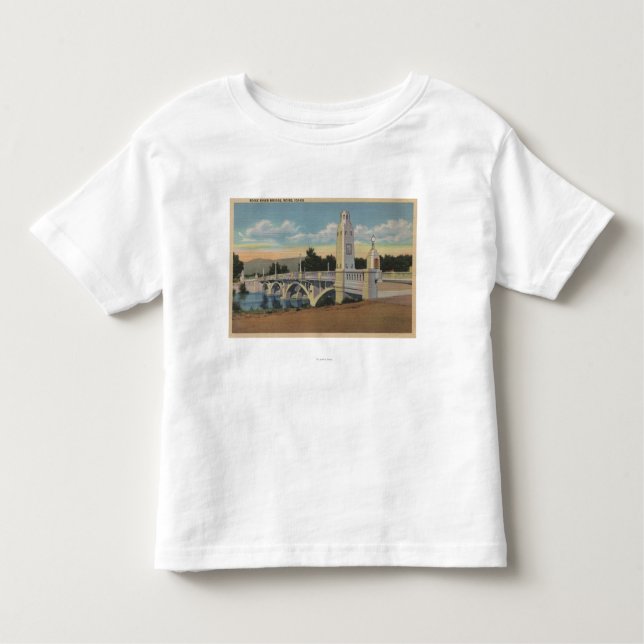 Camiseta De Bebé Boise, identificación - vista del puente del río (Anverso)