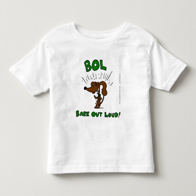 Camiseta de bebé "BOL Bark Out Loud" (Anverso)