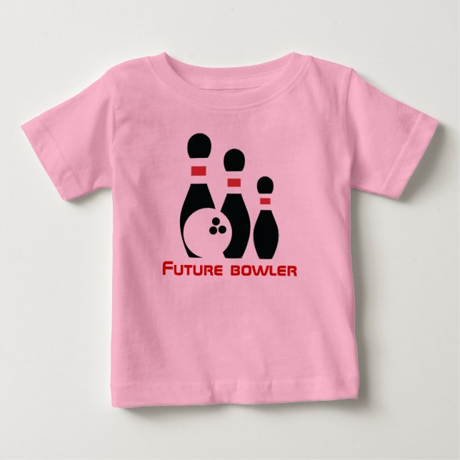 Camiseta De Bebé Bola, boliche y bolas futuras (Anverso)