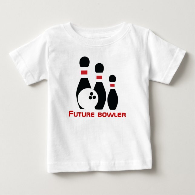Camiseta De Bebé Bola, boliche y bolas futuras (Anverso)