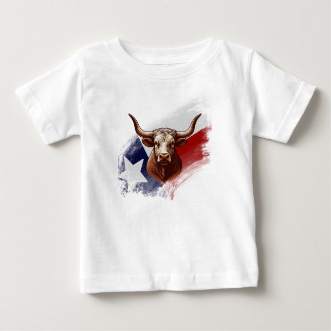 Camiseta De Bebé Bola de longhorn de Texas (Anverso)