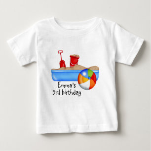 Camiseta De Bebé Bola de playa de la caja de arena de verano