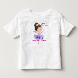 Camiseta De Bebé Bola de Princesa Pequeña Púrpura 