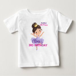 Camiseta De Bebé Bola de Princesa Pequeña Púrpura