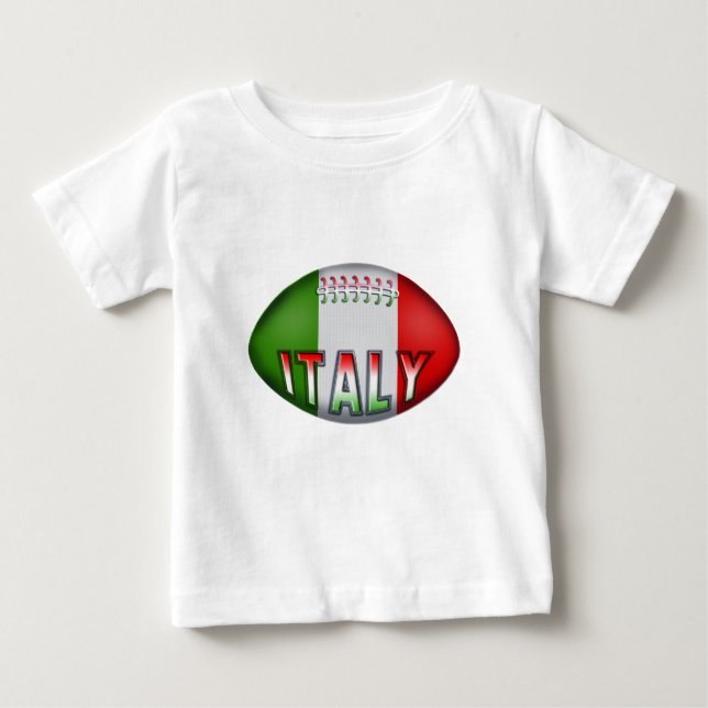 Camiseta De Bebé Bola de rugbi de Italia (Anverso)