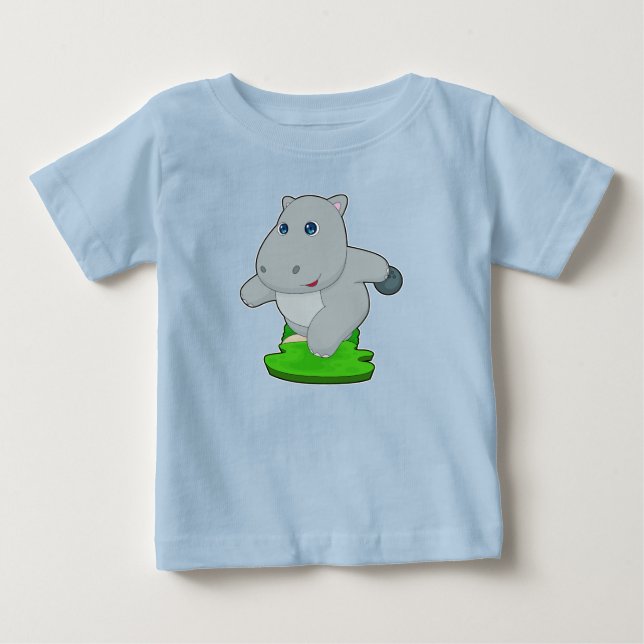 Camiseta De Bebé Bola Hippo Bowling (Anverso)