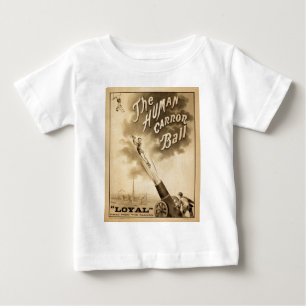 Camiseta De Bebé Bola humana de Canon del poster del circo del