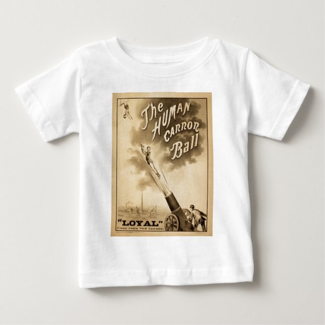 Camiseta De Bebé Bola humana de Canon del poster del circo del (Anverso)