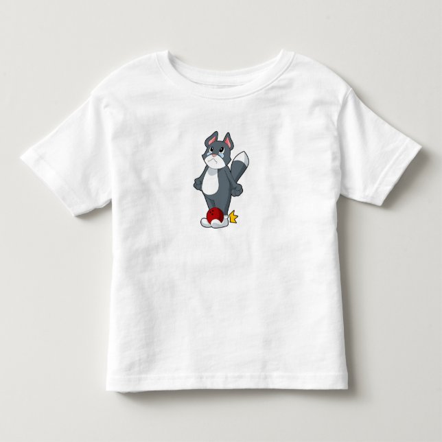Camiseta De Bebé Bolas de bolos para el gato (Anverso)