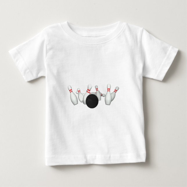 Camiseta De Bebé   Bolas y pines: Modelo 3D: (Anverso)