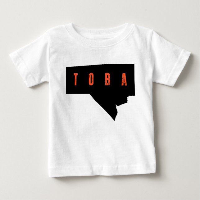 Camiseta De Bebé Bold Manitoba Typography Map Shirt (Anverso)
