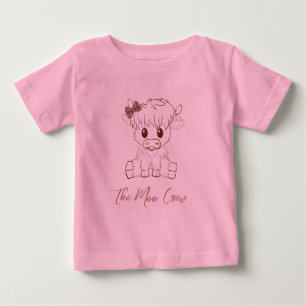 Camiseta De Bebé Bolsa de vaquilla Highland de granja Moo Crew Hall