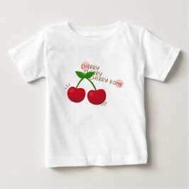 Camiseta De Bebé Bomba de Cereza Cereza Cereza