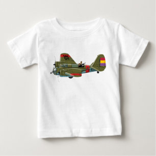 Camiseta De Bebé Bombardero retro de dibujos animados