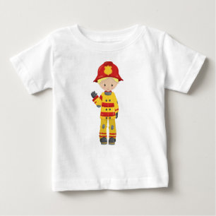Camiseta De Bebé Bombero, bombero, bombero, pelo rubio