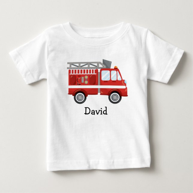 Camiseta De Bebé Bombero de primer cumpleaños (Anverso)