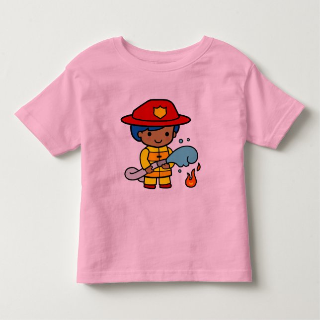 Camiseta De Bebé Bombero de sexo femenino (Anverso)