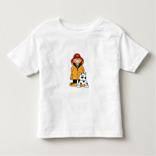 Camiseta De Bebé Bombero del chica con Dalmation