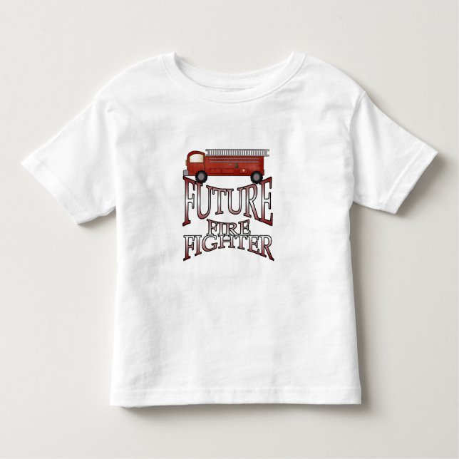 Camiseta De Bebé Bombero del futuro del coche de bomberos (Anverso)
