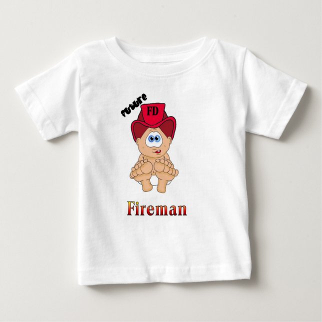 Camiseta De Bebé Bombero futuro (Anverso)