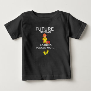 Camiseta De Bebé Bombero futuro cargando Por favor espere...,Regalo