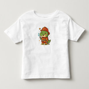 Camiseta De Bebé Bombero Kawaii Dinosaurio – Trabajos de Dino Adora