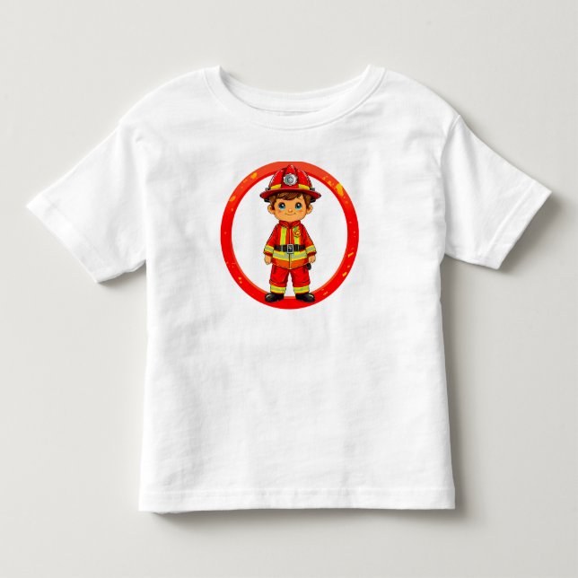 Camiseta De Bebé Bombero lindo (Anverso)