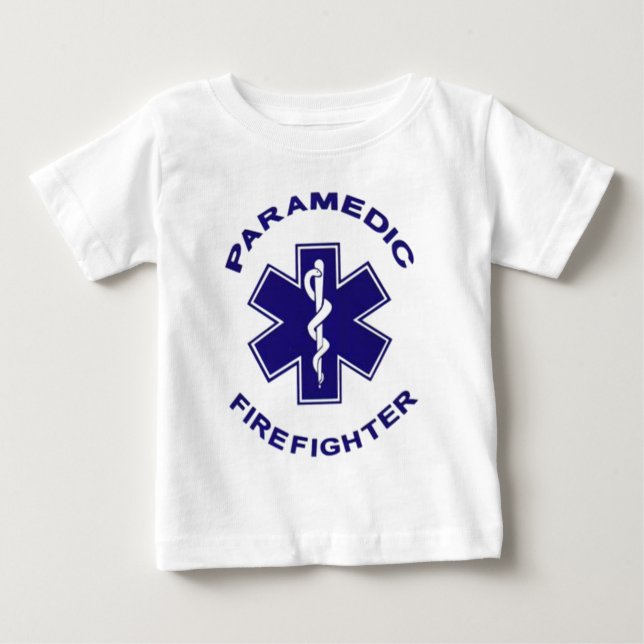 Camiseta De Bebé Bombero paramédico (Anverso)
