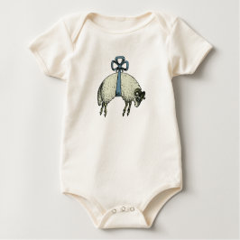 Camiseta De Bebé Bonito Bow Sheep™ - Unisex ORGANIC Infantil Creepe