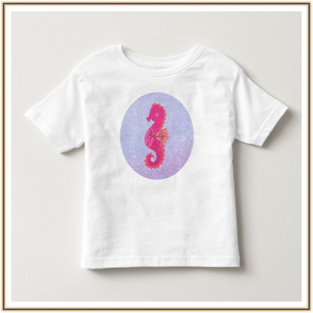 Camiseta De Bebé Bonito Pequeño caballito de mar rosado (Subido por el creador)