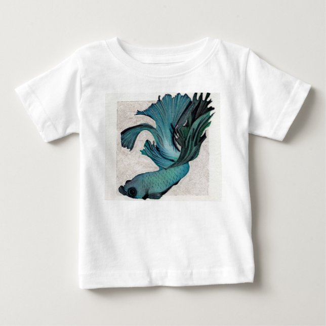 Camiseta De Bebé Bonito Sexo Pescado Betta Neutral Un Pieza (Anverso)