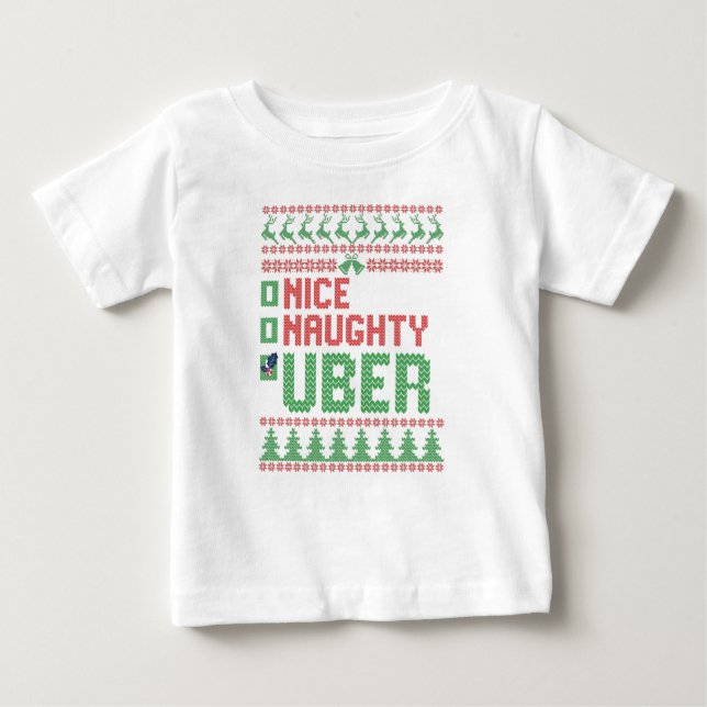 Camiseta De Bebé Bonitos Navidades malvados de Uber coincidiendo co (Anverso)