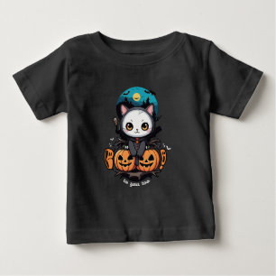 Camiseta De Bebé Boo a ti también Alas y calabaza de gatos