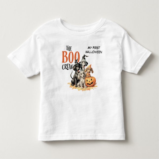 Camiseta De Bebé Boo Crew Cute Dogs Kids Halloween (Anverso)