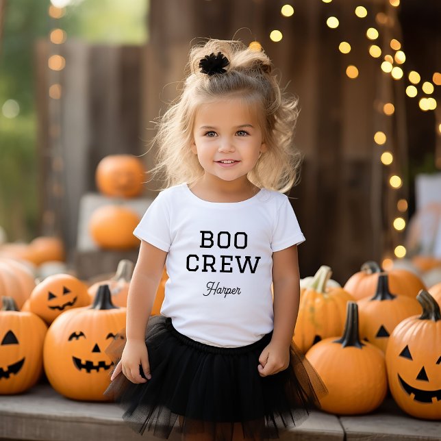Camiseta De Bebé Boo Crew Monogrammed Halloween (Subido por el creador)