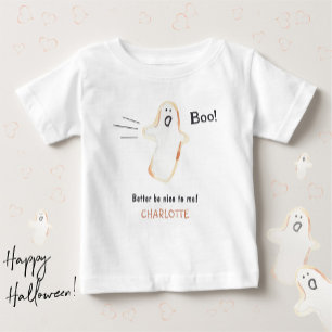 Camiseta De Bebé Boo Cute Fantasma Espeluznante Halloween