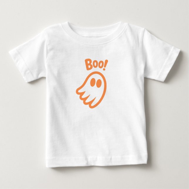 Camiseta De Bebé ¡Boo! - Diseño de Halloween para niños (Anverso)