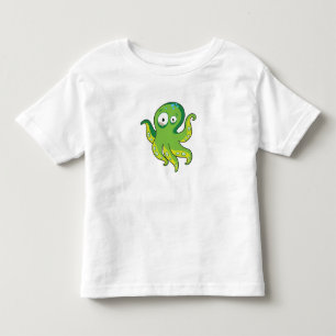 Camiseta De Bebé Boo Octopus Green Kids Clothing & Décing
