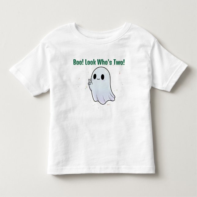 Camiseta De Bebé Boo, Who's Two, Ghost & Stardust Birthday (Anverso)
